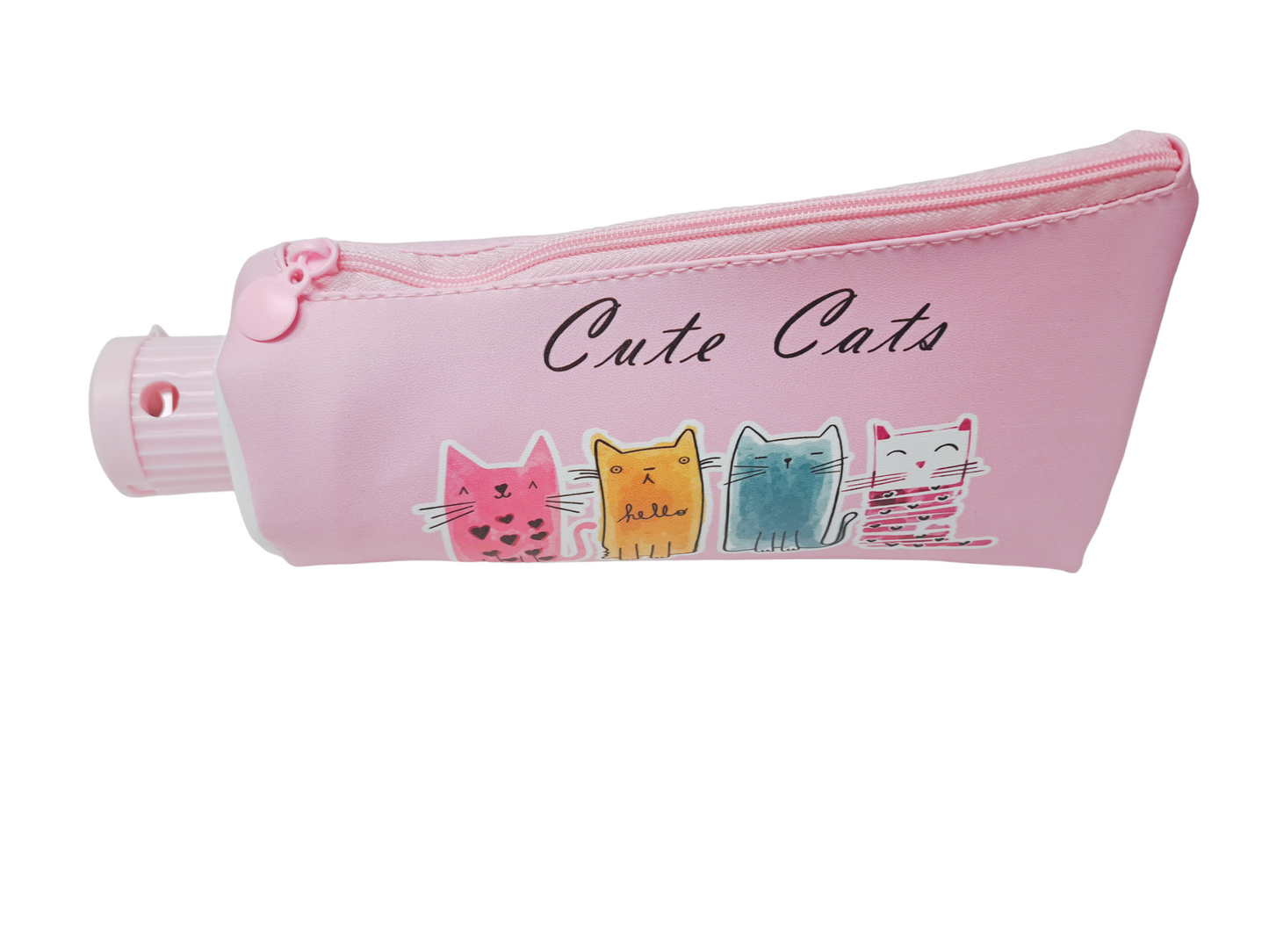 Cute Cats Pink Makeup Bag — Kawaii Pencil Case & Cosmetic Pouch