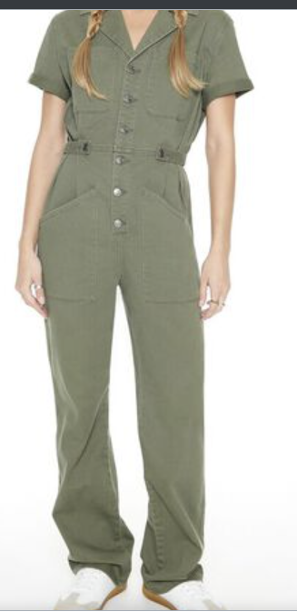 Olive Utility Jumpsuit