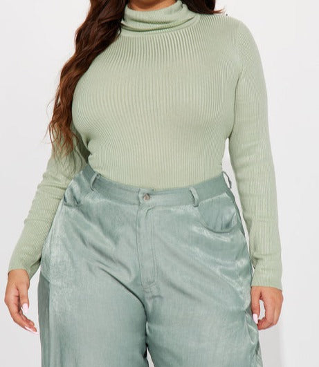 Pastel Long Sleeve Women's Knitted Turtleneck