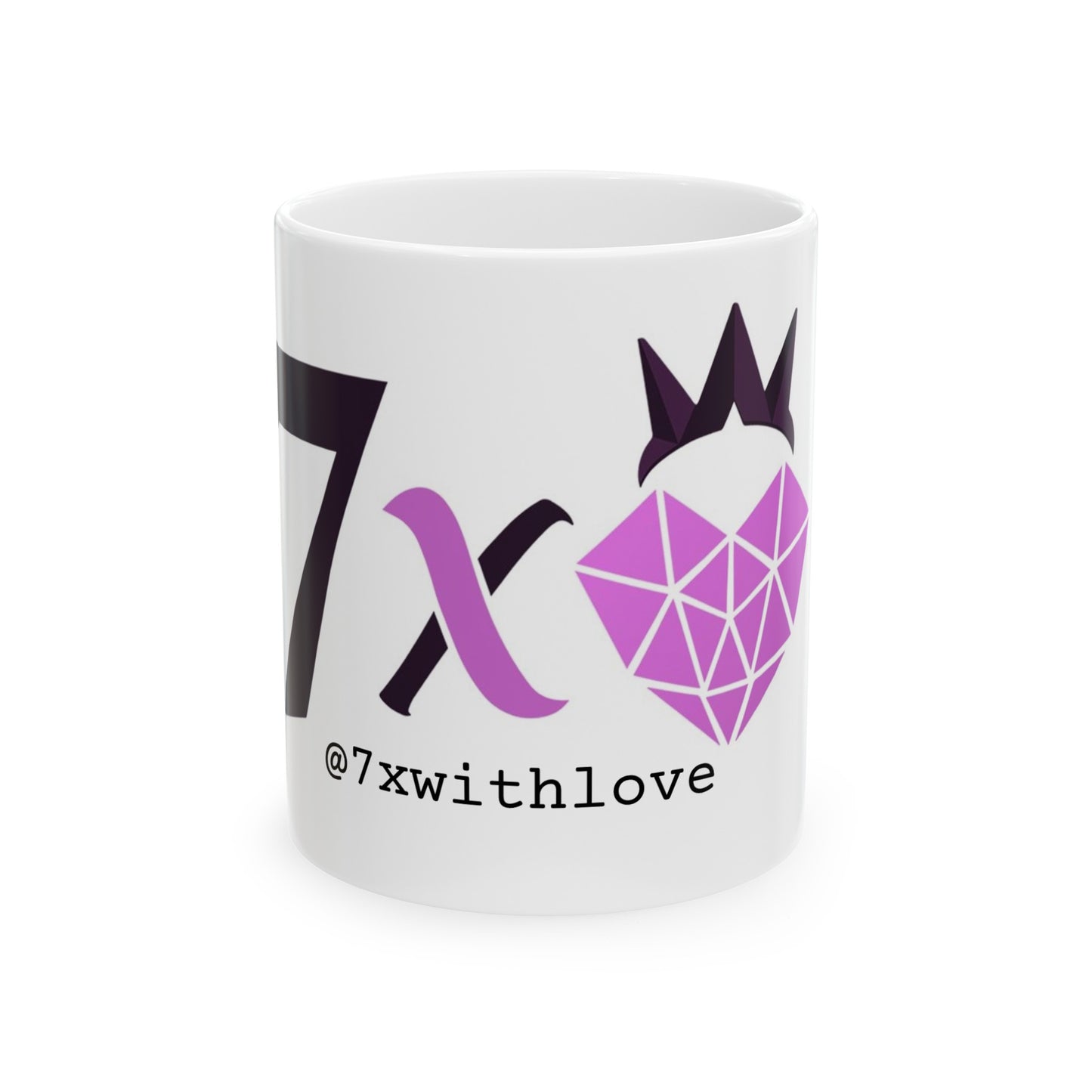 7 X With Love Ceramic Mug, 11oz