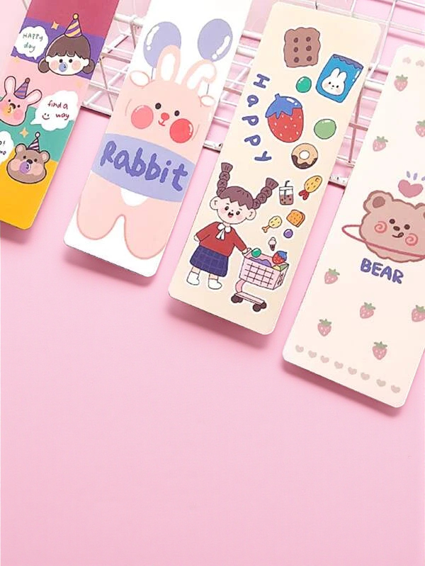 Kawaii Bookmark Set — 5 Random Cute Aesthetic Bookmarks for Readers & Journals