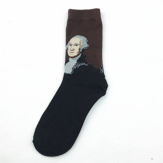 Art-Inspired Crew Socks — Classic Renaissance Portrait Design (2 Colors)