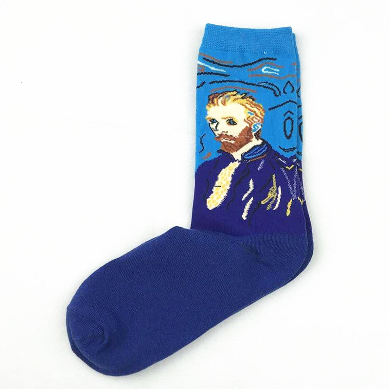 Art-Inspired Crew Socks — Classic Renaissance Portrait Design (2 Colors)
