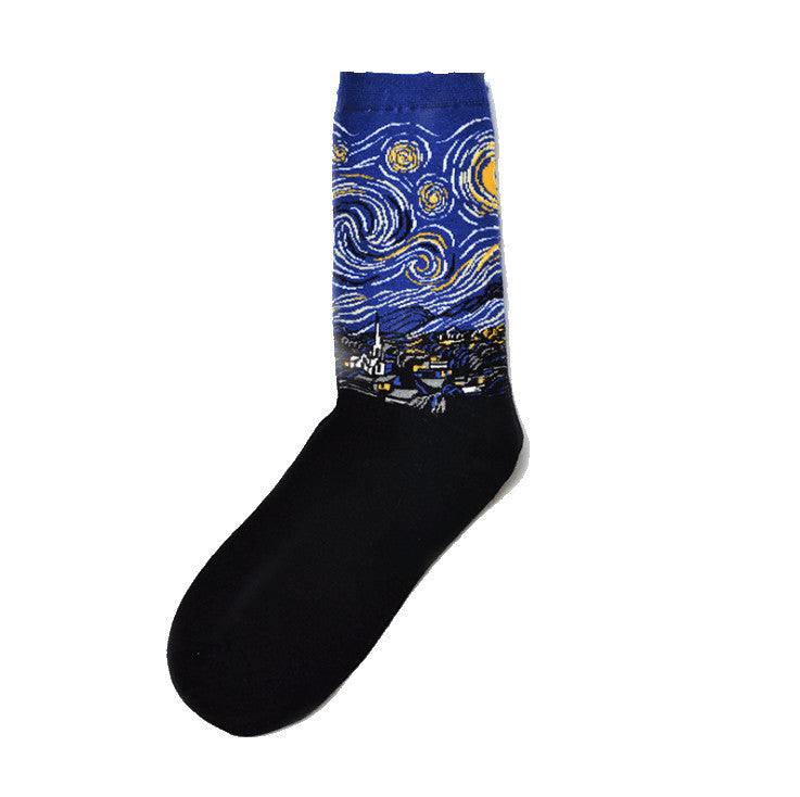 Art-Inspired Crew Socks — Classic Renaissance Portrait Design (2 Colors)