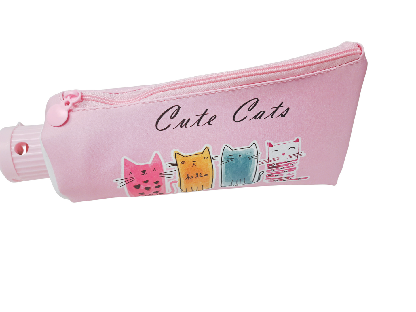 Cute Cats Pencil Case With Built in Pencil Sharpener