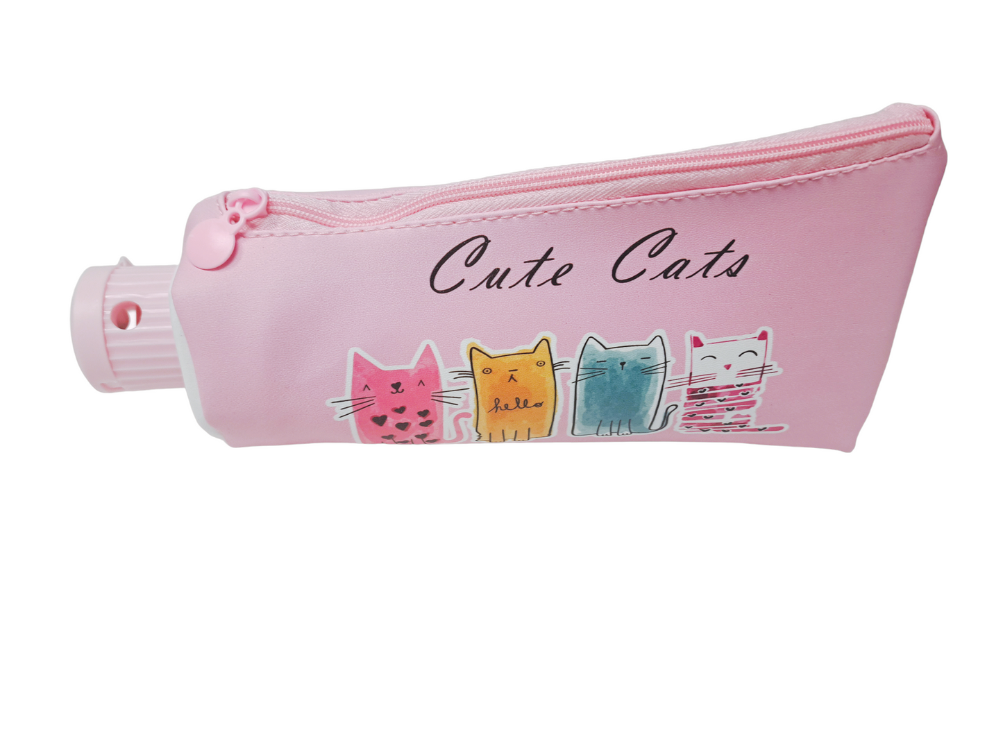 Cute Cats Pencil Case With Built in Pencil Sharpener