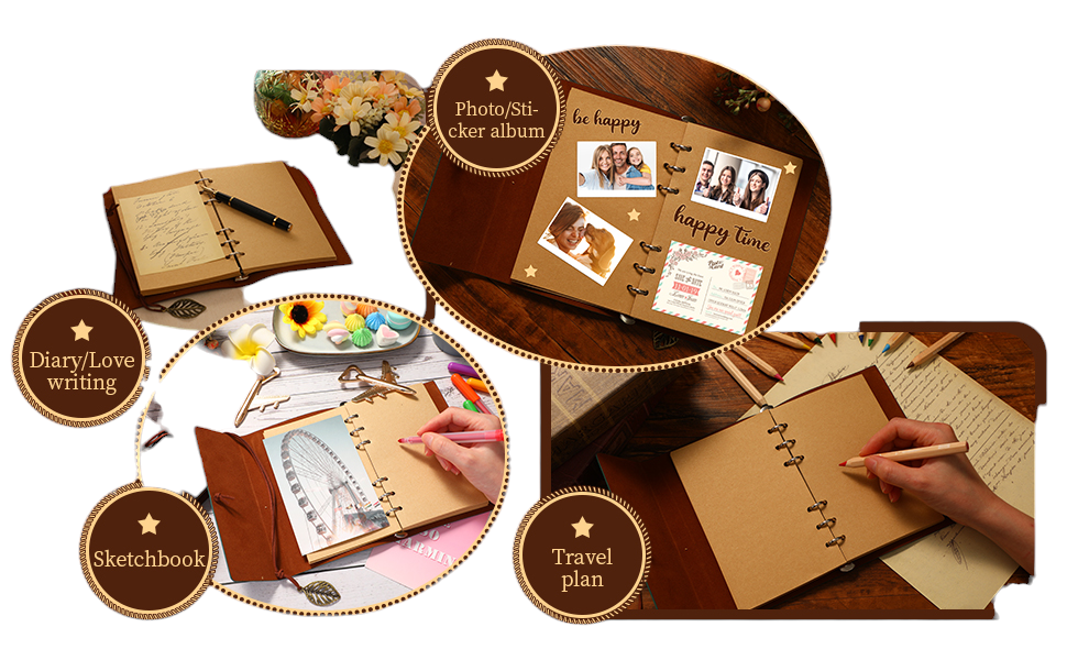 Traveler's Vintage Notebook Diary