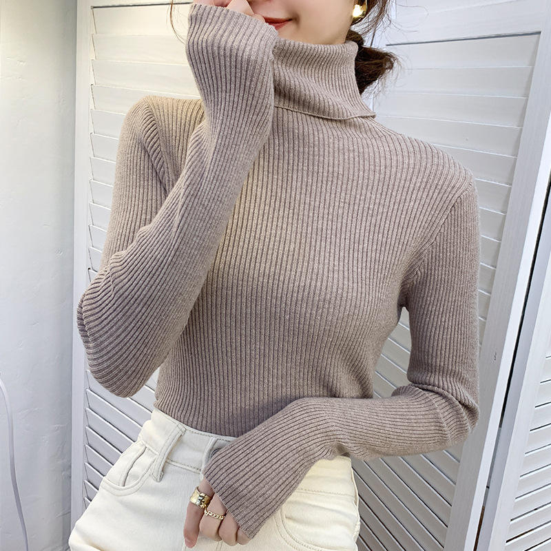 Fall Long Sleeve Women's Knitted Turtleneck