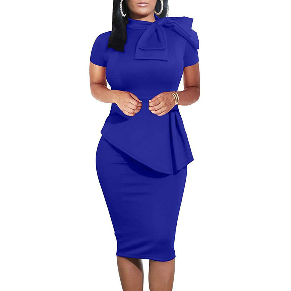 My Peplum Bodycon Bow Dress