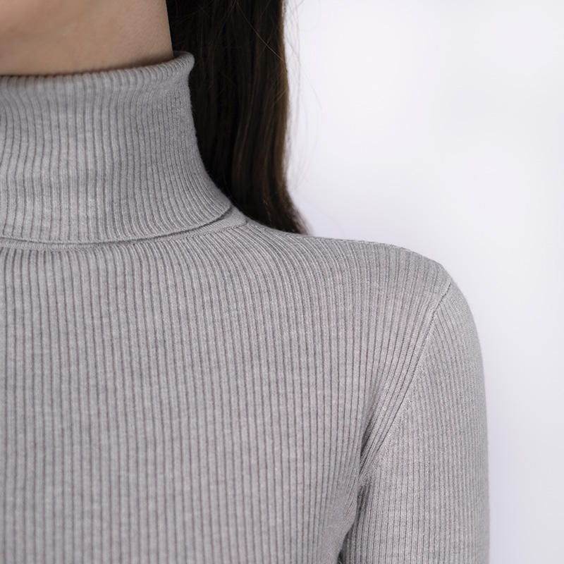 Fall Long Sleeve Women's Knitted Turtleneck