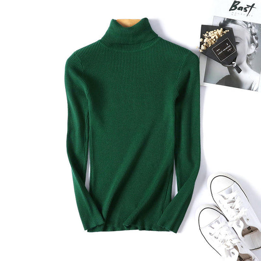 Winter Long Sleeve Women's Knitted Turtleneck