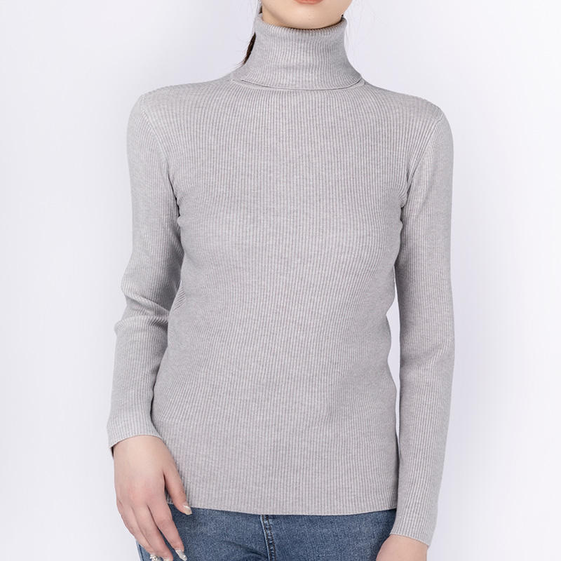 Fall Long Sleeve Women's Knitted Turtleneck