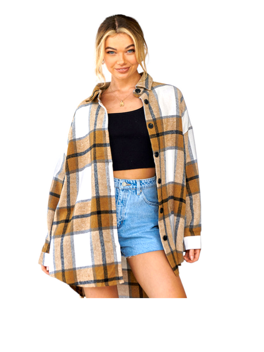 Oversized Soft Flannel Shirt