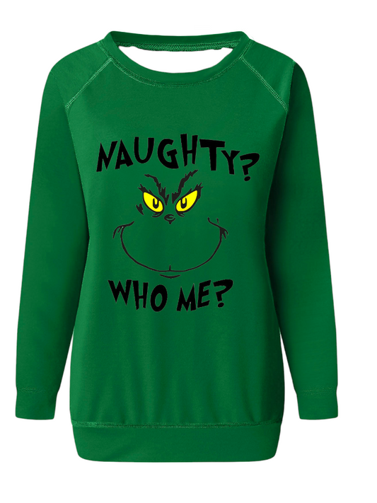 Naughty, Who Me ? Grinch Sweater