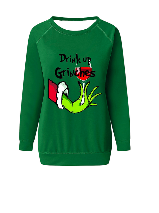 Drink Up Grinches Light Sweater