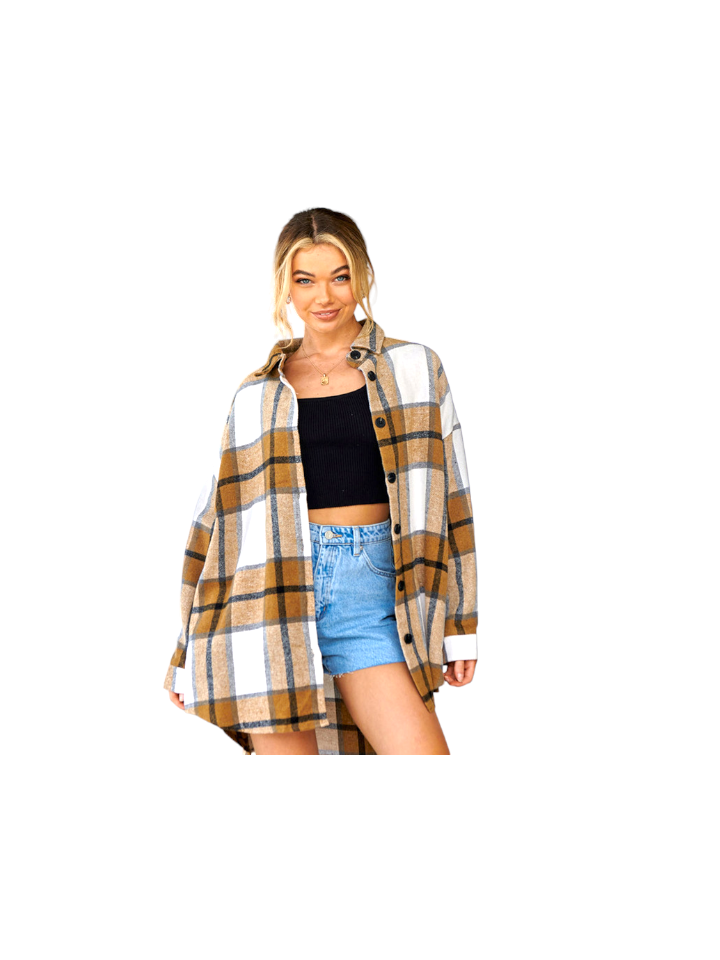 Oversized Soft Flannel Shirt