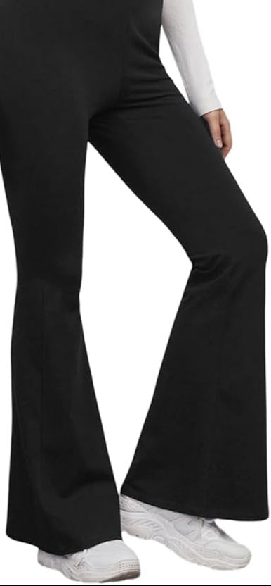 High Waisted Crisscross Waistband Wide Leg Pants