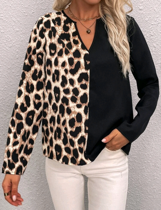 Cheetah Print Blouse