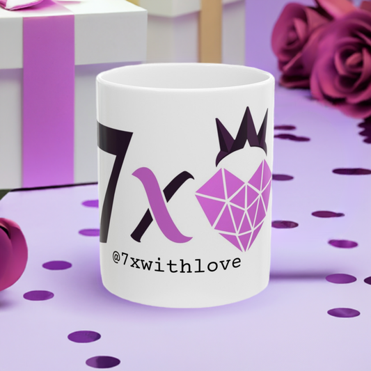 7 X With Love Ceramic Mug, 11oz