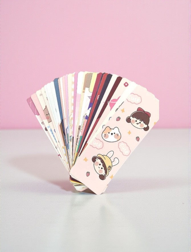 Kawaii Bookmark Set — 5 Random Cute Aesthetic Bookmarks for Readers & Journals