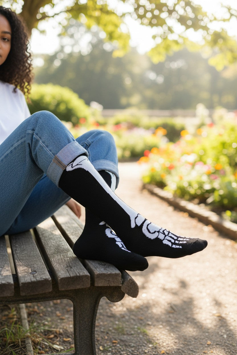 Art-Inspired Crew Socks — Classic Renaissance Portrait Design (2 Colors)