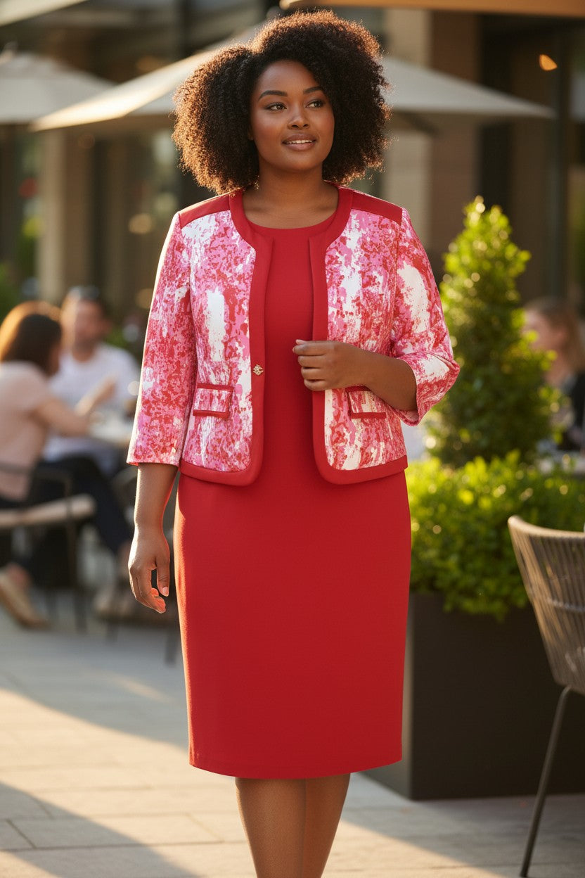 Plus Size Dress With Jacket