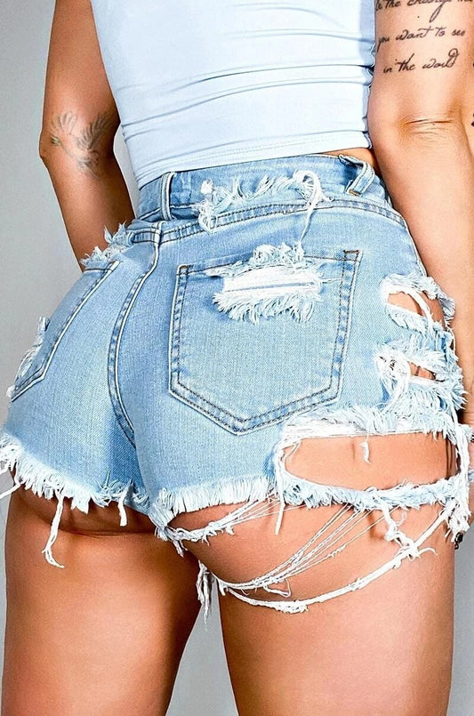 Sorry Mom Denim Shorts